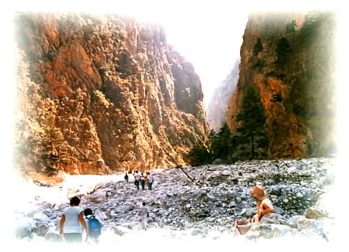 Inside Samaria Gorge, approaching the Iron Gates, North West- Crete.