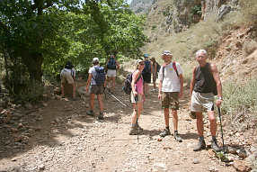 Walking Group in Deliana Gorge north-west Crete 15 June 2010