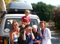 Leader family and friend at Astratigos, 2003.